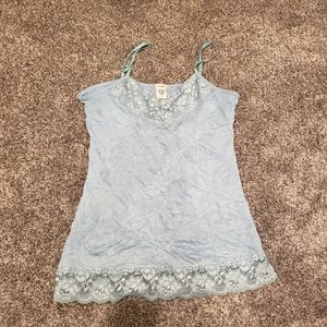 Maurices XL Light Blue Cami with Lace (like new)